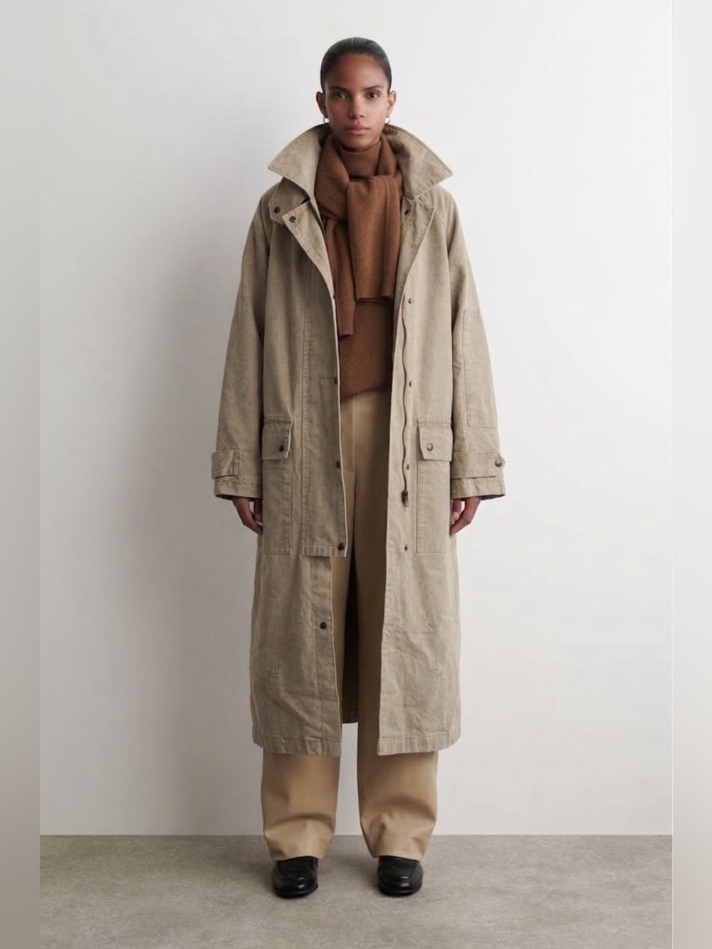 Vintage The Australian Outback Collection Woven overcoat in beige